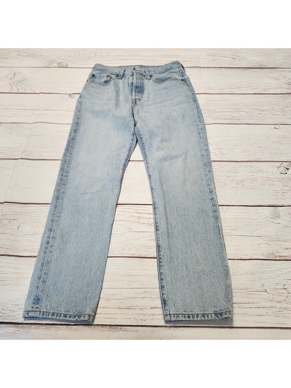 Levi's 501 Light Wash Straight Leg Jeans Blue Size 26